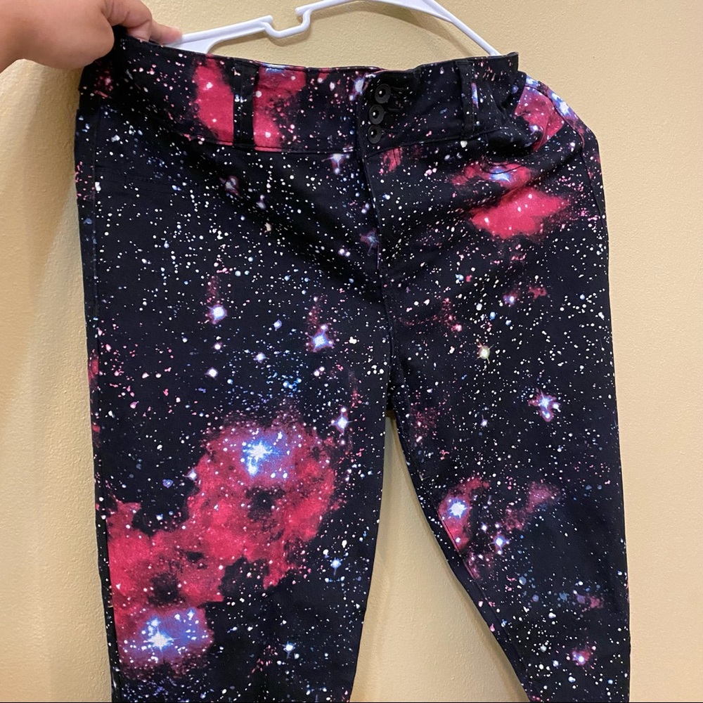 Galaxy Print Skinny Jeans